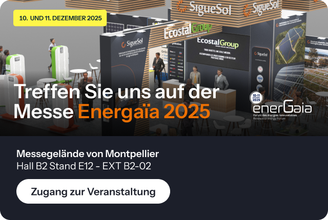 SigueSol auf der EnerGaïa 2025, entdecken Sie unsere Photovoltaikstrukturen und Solar-Carports in Montpellier