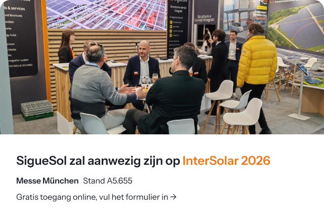 SigueSol op Intersolar Europe 2026 in München: kant-en-klare fotovoltaïsche oplossingen, EnergyHub en OneMega, Stand A5.655