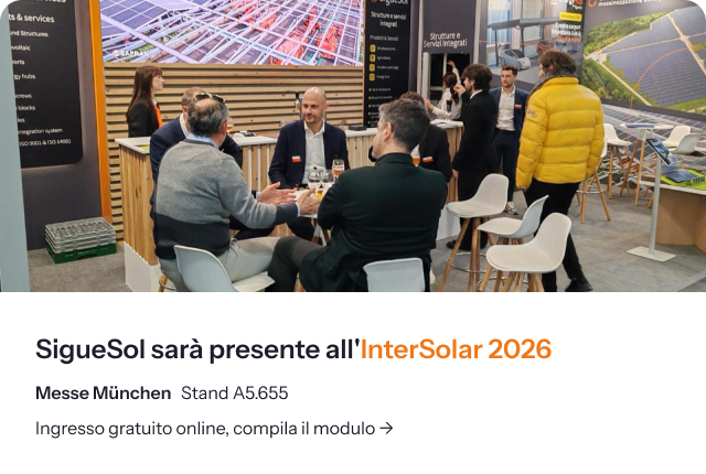 SigueSol a Intersolar Europe 2026 a Monaco di Baviera: soluzioni fotovoltaiche chiavi in mano, EnergyHub e OneMega, Stand A5.655